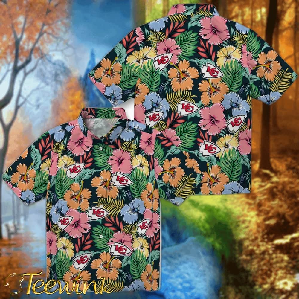 Kansas City Chiefs Hawaiian Shirt – Brilliant Hibiscus Garden image 3 Kansas City Chiefs Hawaiian Shirt – Brilliant Hibiscus Garden image 3