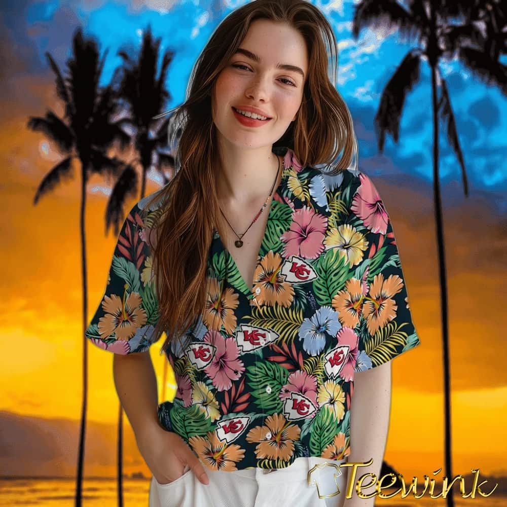 Kansas City Chiefs Hawaiian Shirt – Brilliant Hibiscus Garden image 4 Kansas City Chiefs Hawaiian Shirt – Brilliant Hibiscus Garden image 4