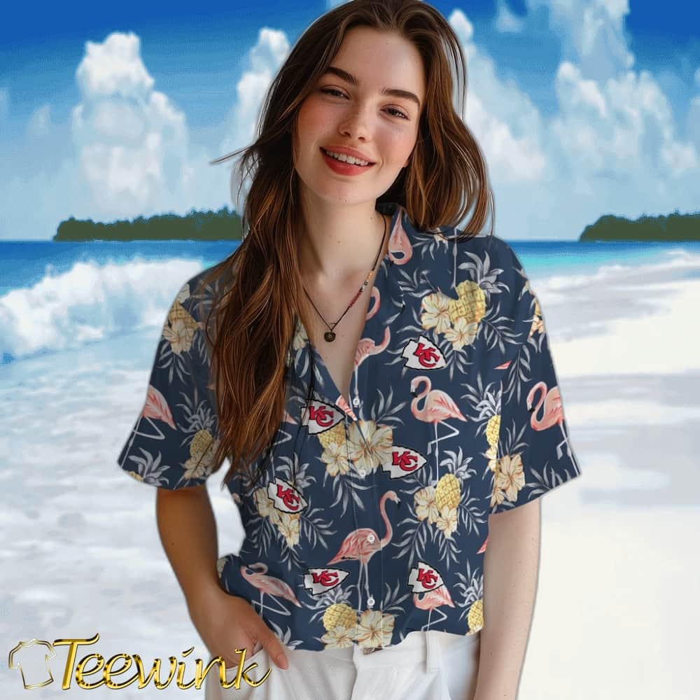 Kansas City Chiefs Hawaiian Shirt – Flamingo Hibiscus image 4 Kansas City Chiefs Hawaiian Shirt – Flamingo Hibiscus image 4