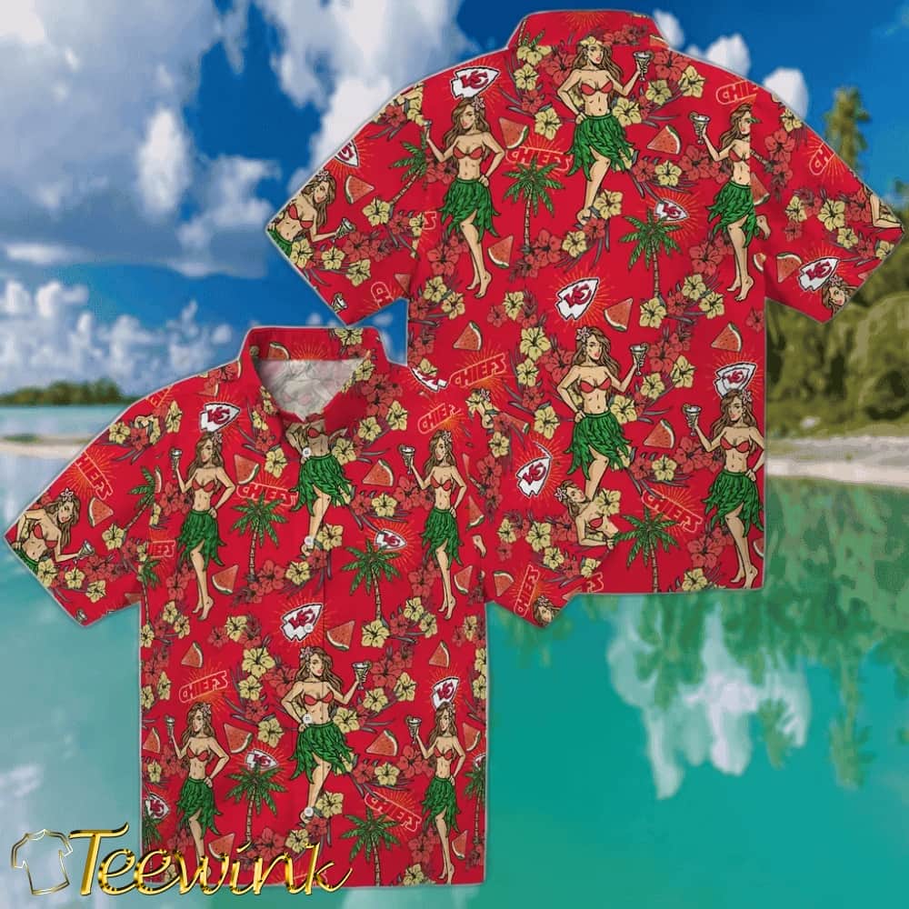 Kansas City Chiefs Hawaiian Shirt – Hawaiian Girls Design image 3 Kansas City Chiefs Hawaiian Shirt – Hawaiian Girls Design image 3