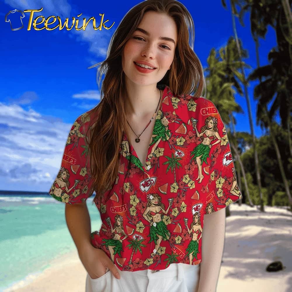 Kansas City Chiefs Hawaiian Shirt – Hawaiian Girls Design image 4 Kansas City Chiefs Hawaiian Shirt – Hawaiian Girls Design image 4