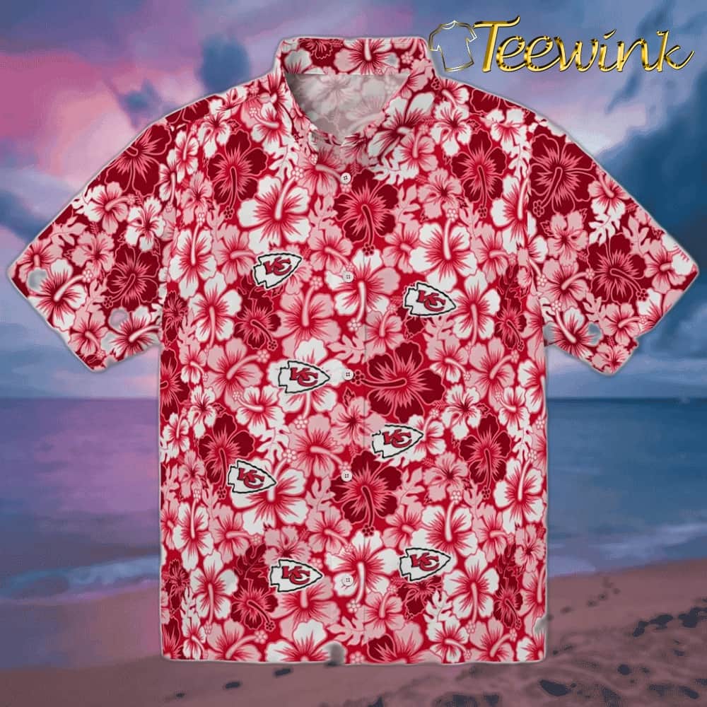 Kansas City Chiefs Hawaiian Shirt – Hibiscus Blooms