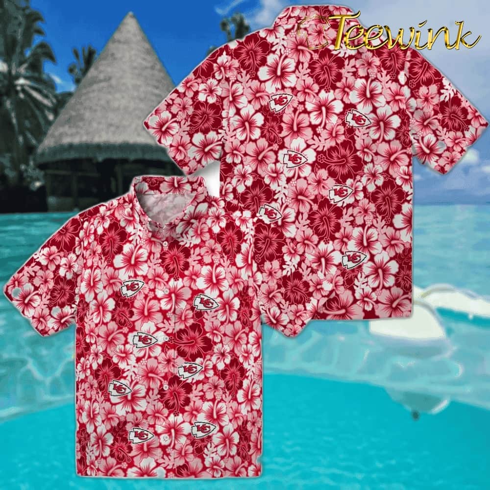Kansas City Chiefs Hawaiian Shirt – Hibiscus Blooms image 3 Kansas City Chiefs Hawaiian Shirt – Hibiscus Blooms image 3