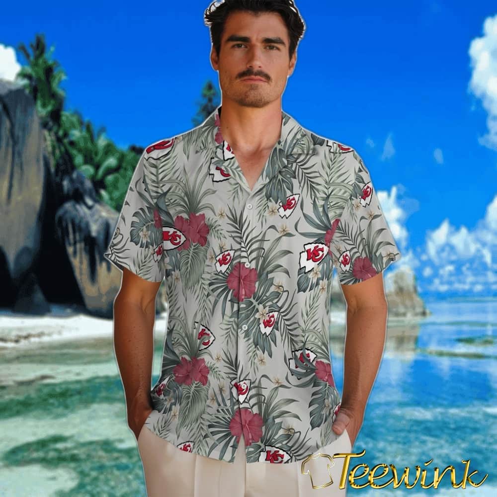 Kansas City Chiefs Hawaiian Shirt – Hibiscus Designs image 2 Kansas City Chiefs Hawaiian Shirt – Hibiscus Designs image 2