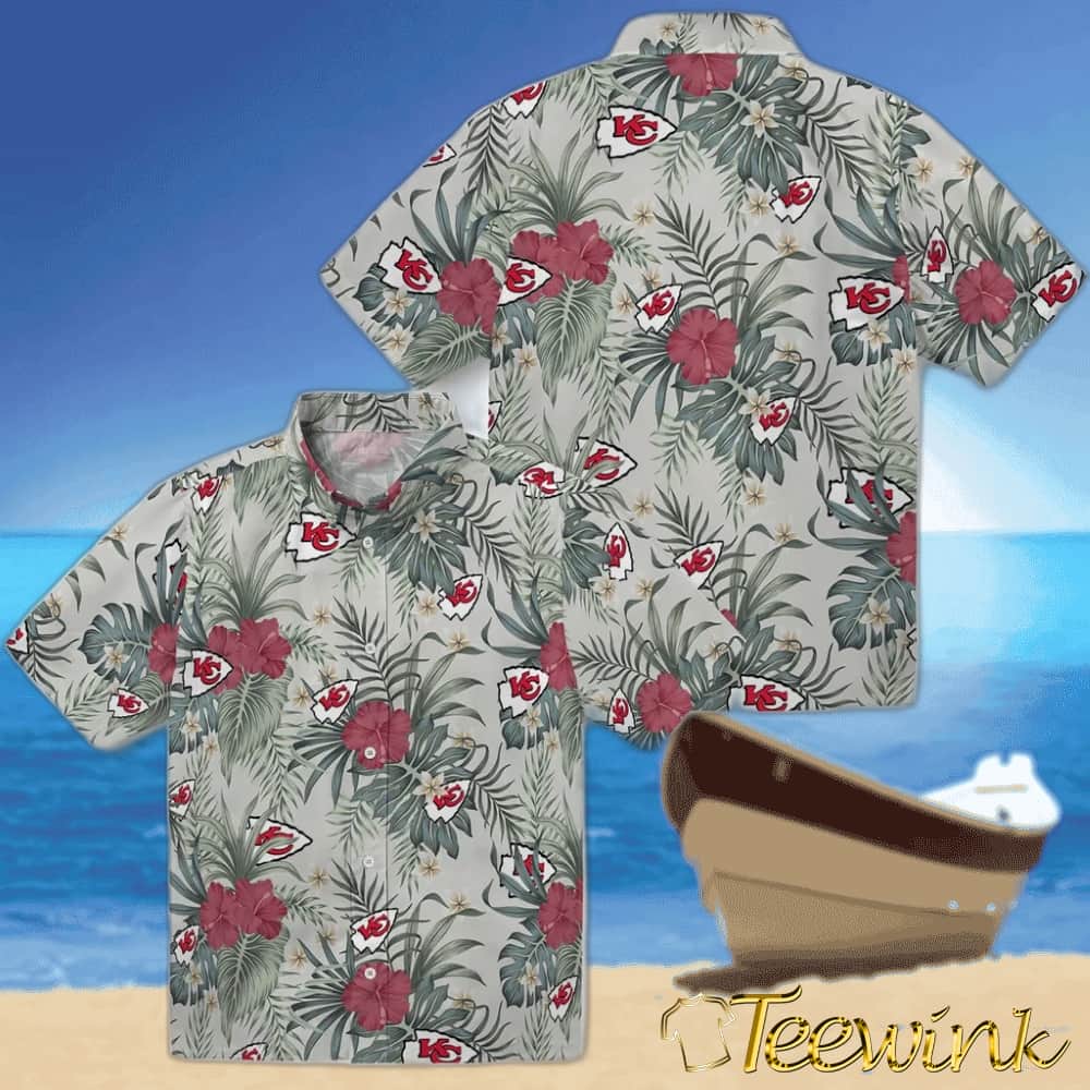 Kansas City Chiefs Hawaiian Shirt – Hibiscus Designs image 3 Kansas City Chiefs Hawaiian Shirt – Hibiscus Designs image 3