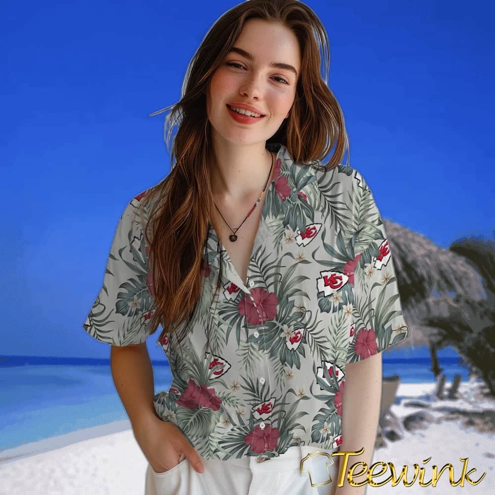 Kansas City Chiefs Hawaiian Shirt – Hibiscus Designs image 4 Kansas City Chiefs Hawaiian Shirt – Hibiscus Designs image 4