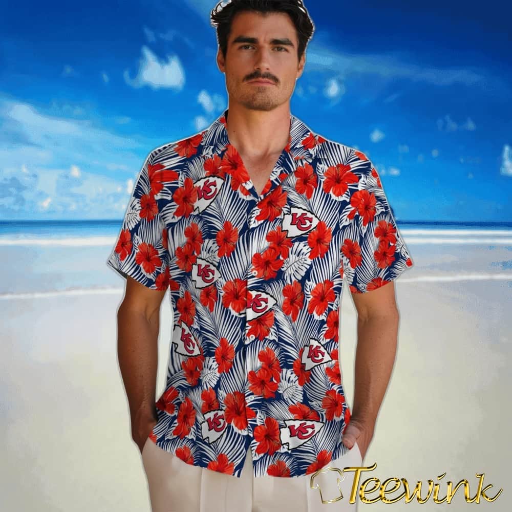 Kansas City Chiefs Hawaiian Shirt – Hibiscus Fiesta image 2 Kansas City Chiefs Hawaiian Shirt – Hibiscus Fiesta image 2