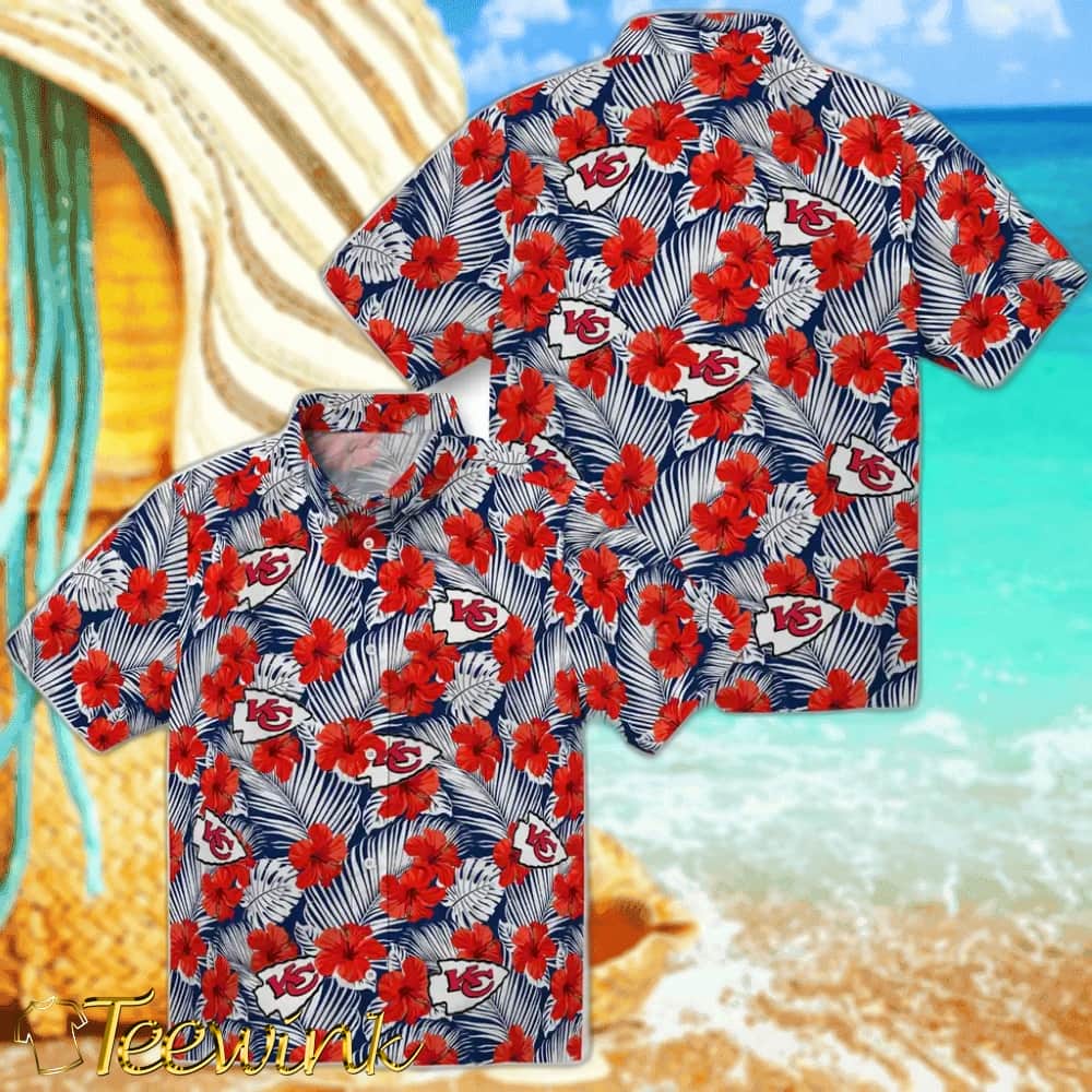 Kansas City Chiefs Hawaiian Shirt – Hibiscus Fiesta image 3 Kansas City Chiefs Hawaiian Shirt – Hibiscus Fiesta image 3