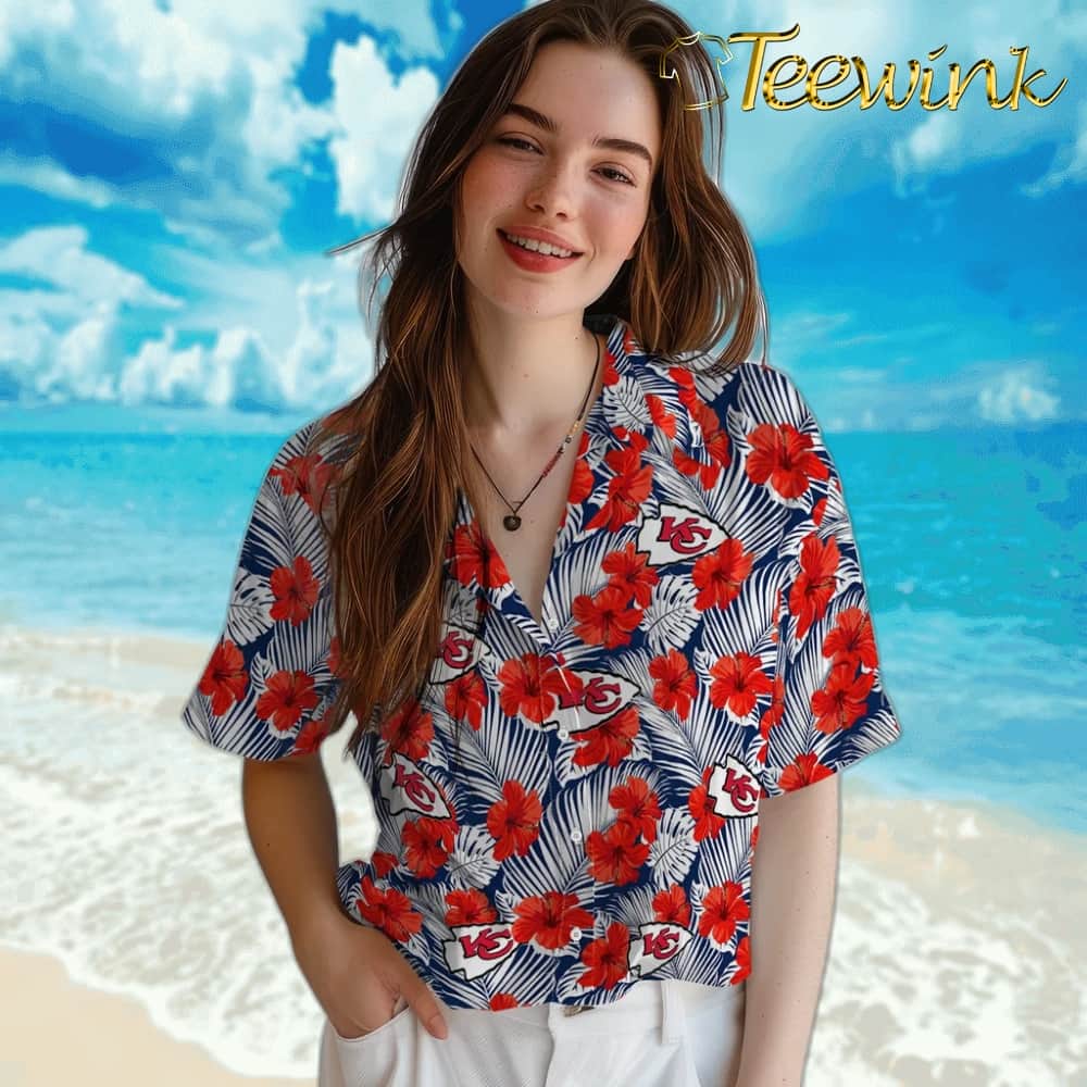 Kansas City Chiefs Hawaiian Shirt – Hibiscus Fiesta image 4 Kansas City Chiefs Hawaiian Shirt – Hibiscus Fiesta image 4