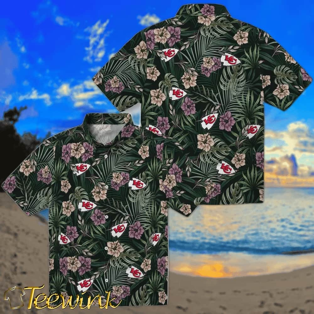 Kansas City Chiefs Hawaiian Shirt – Hibiscus Leaves Pattern image 3 Kansas City Chiefs Hawaiian Shirt – Hibiscus Leaves Pattern image 3