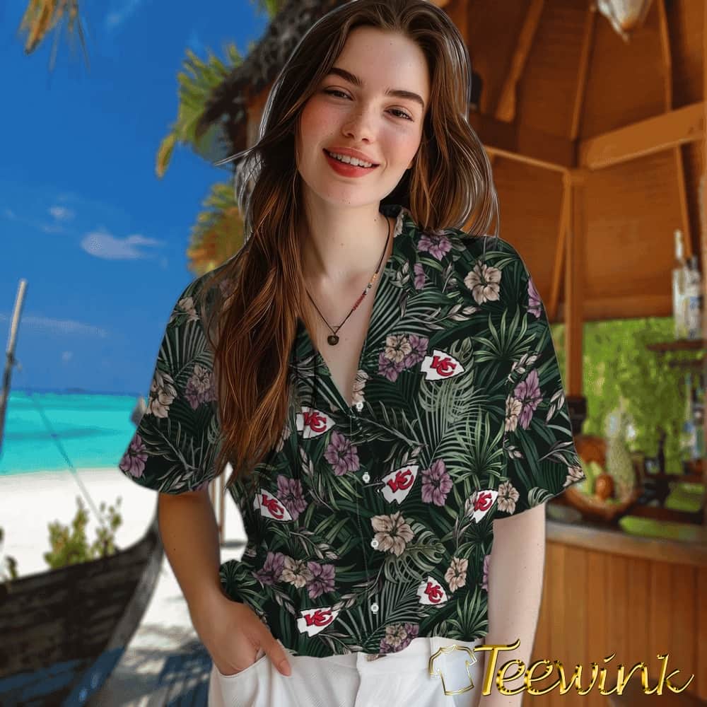 Kansas City Chiefs Hawaiian Shirt – Hibiscus Leaves Pattern image 4 Kansas City Chiefs Hawaiian Shirt – Hibiscus Leaves Pattern image 4