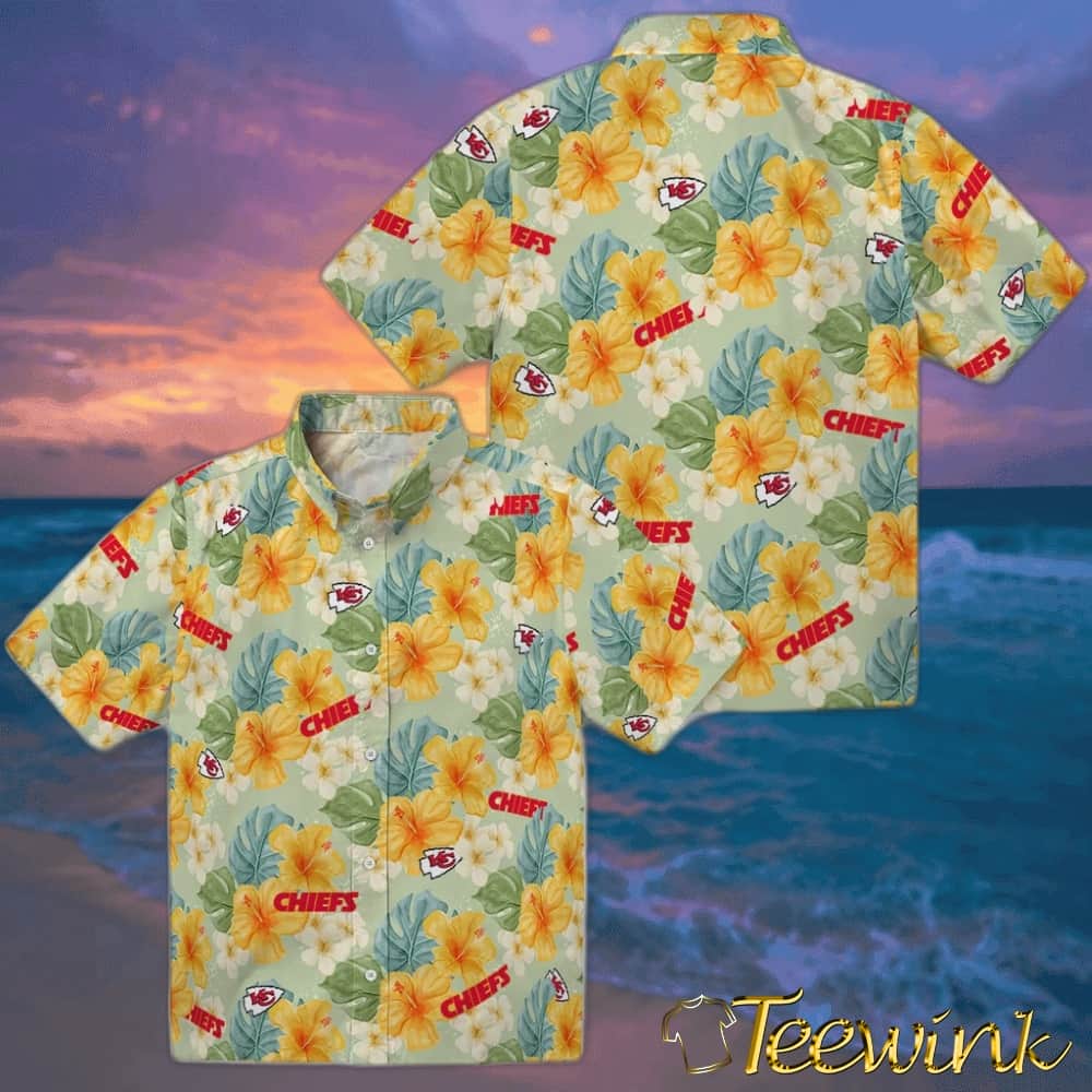 Kansas City Chiefs Hawaiian Shirt – Hibiscus Mood image 3 Kansas City Chiefs Hawaiian Shirt – Hibiscus Mood image 3