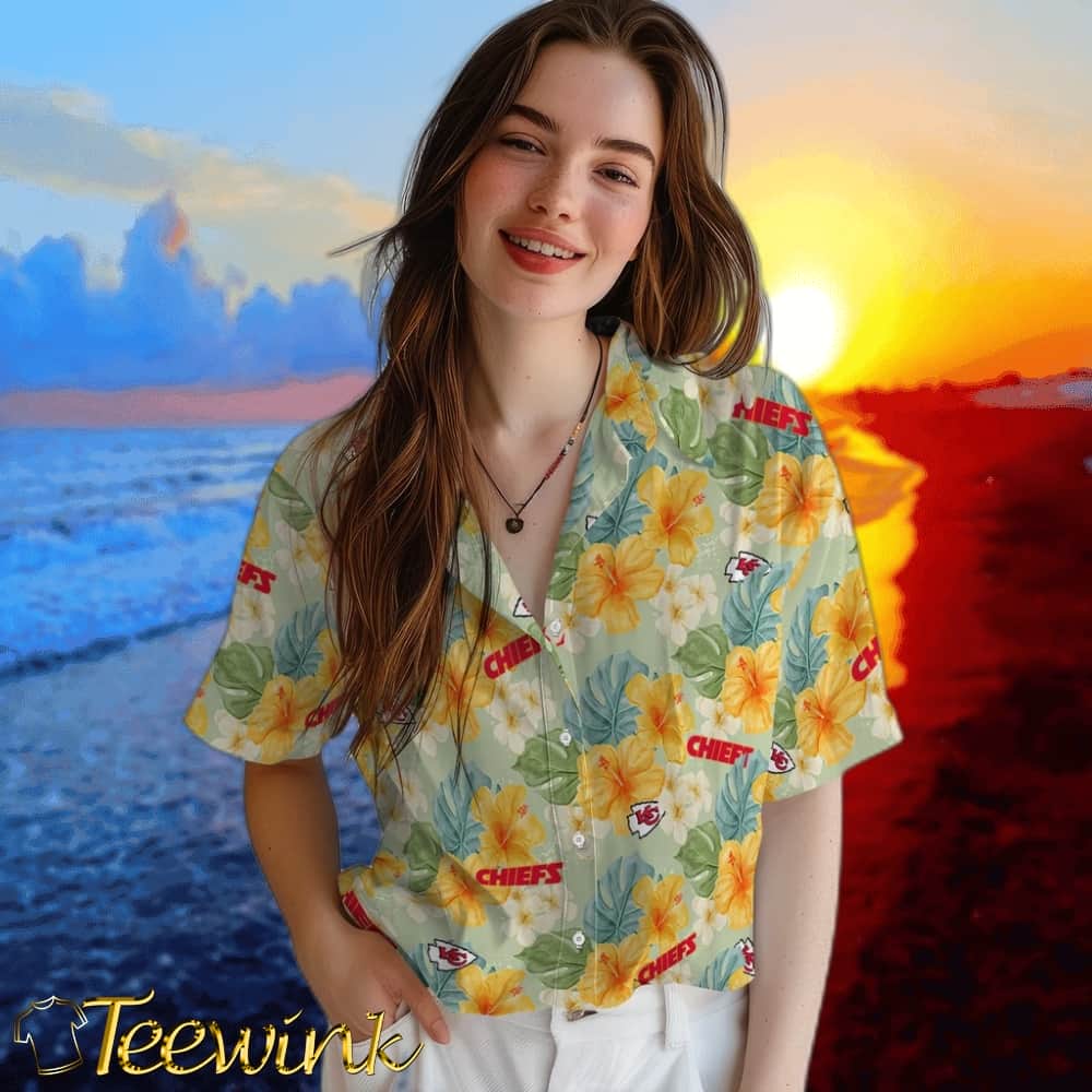 Kansas City Chiefs Hawaiian Shirt – Hibiscus Mood image 4 Kansas City Chiefs Hawaiian Shirt – Hibiscus Mood image 4