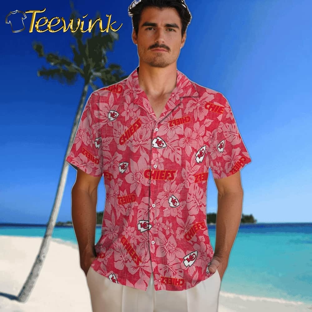 Kansas City Chiefs Hawaiian Shirt – Hibiscus Oasis image 2 Kansas City Chiefs Hawaiian Shirt – Hibiscus Oasis image 2