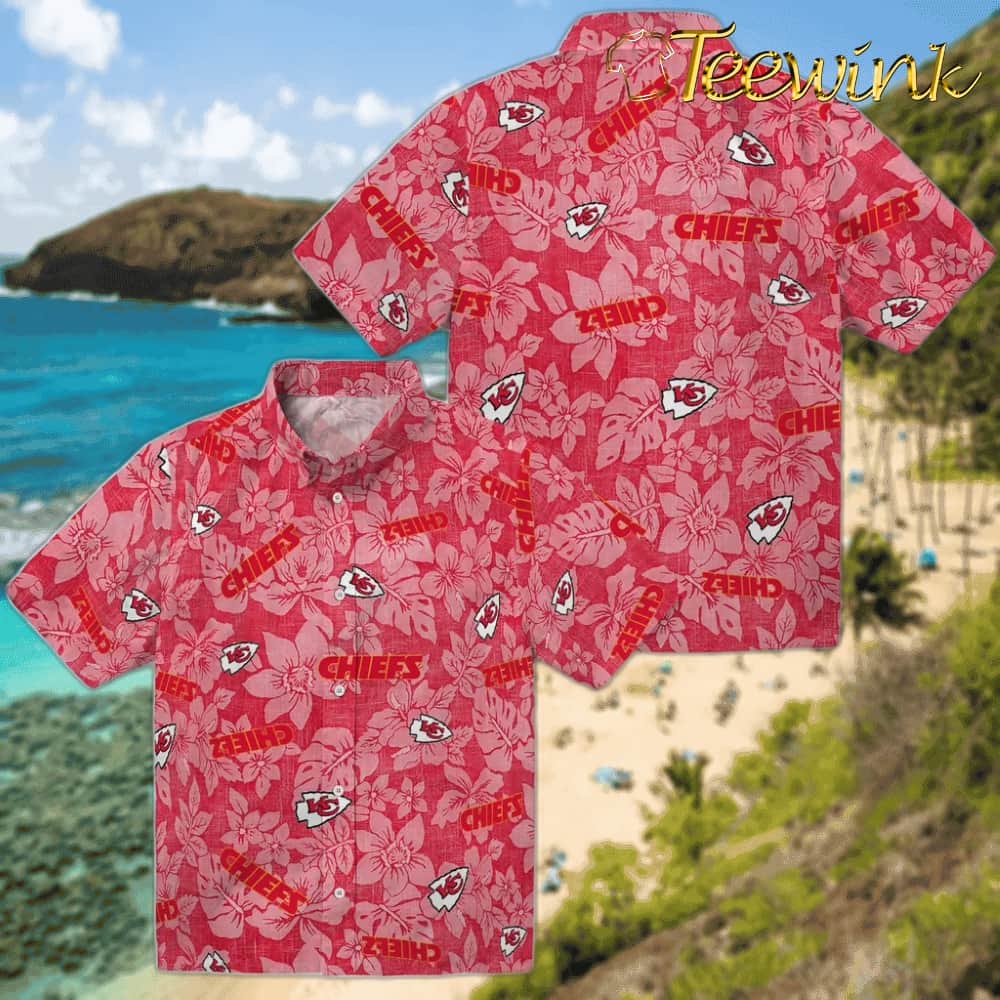 Kansas City Chiefs Hawaiian Shirt – Hibiscus Oasis image 3 Kansas City Chiefs Hawaiian Shirt – Hibiscus Oasis image 3