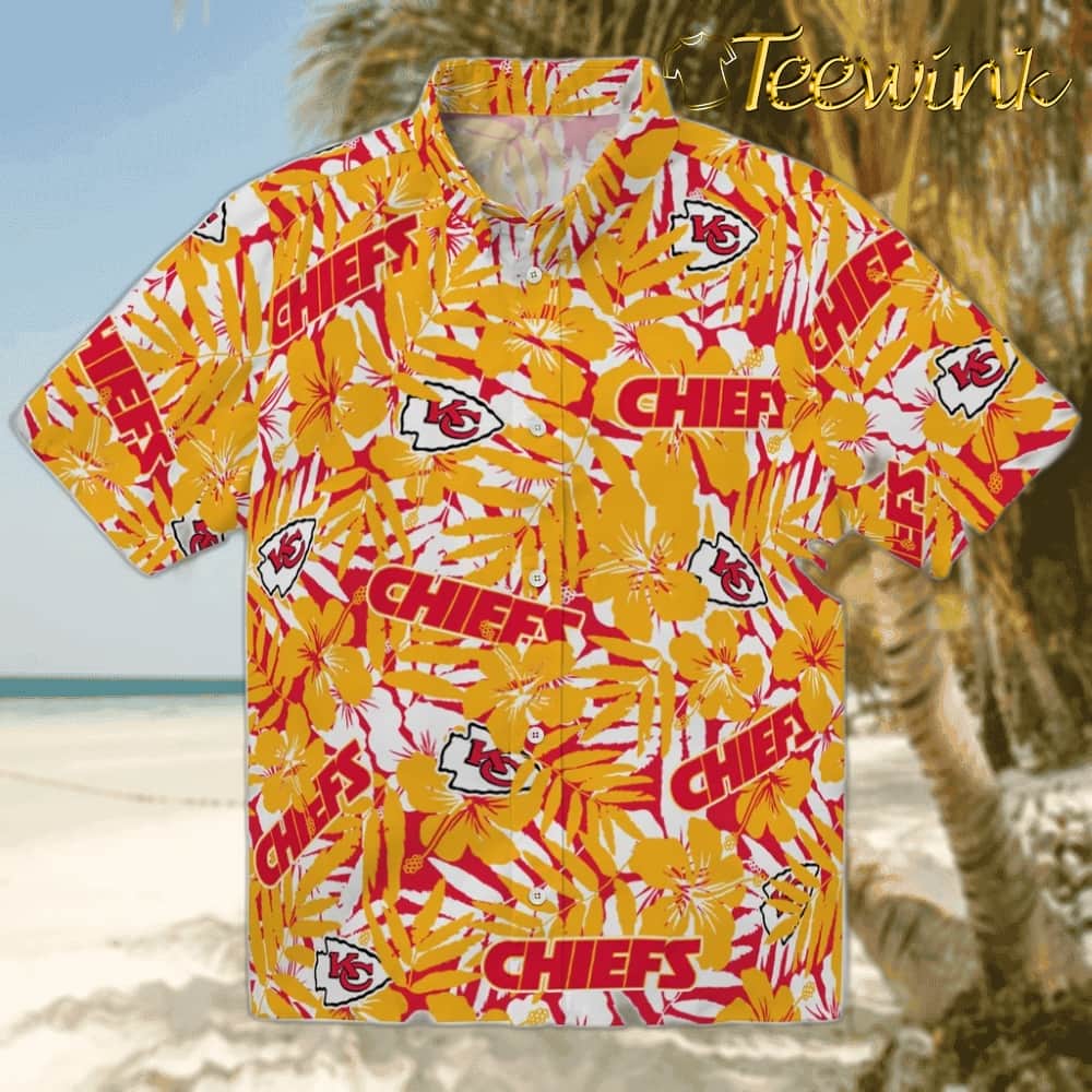 Kansas City Chiefs Hawaiian Shirt – Hibiscus Oasis Kansas City Chiefs Hawaiian Shirt – Hibiscus Oasis