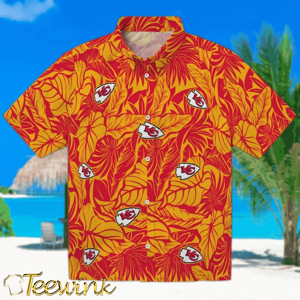 Kansas City Chiefs Hawaiian Shirt – Monstera Layer