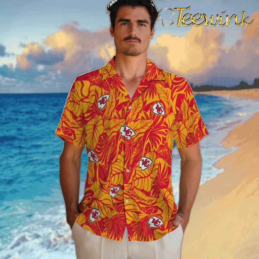 Kansas City Chiefs Hawaiian Shirt – Monstera Layer image 2 Kansas City Chiefs Hawaiian Shirt – Monstera Layer image 2