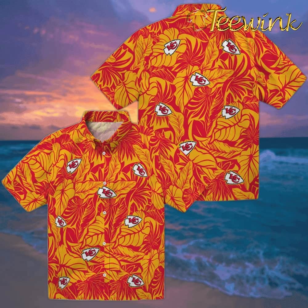 Kansas City Chiefs Hawaiian Shirt – Monstera Layer image 3 Kansas City Chiefs Hawaiian Shirt – Monstera Layer image 3