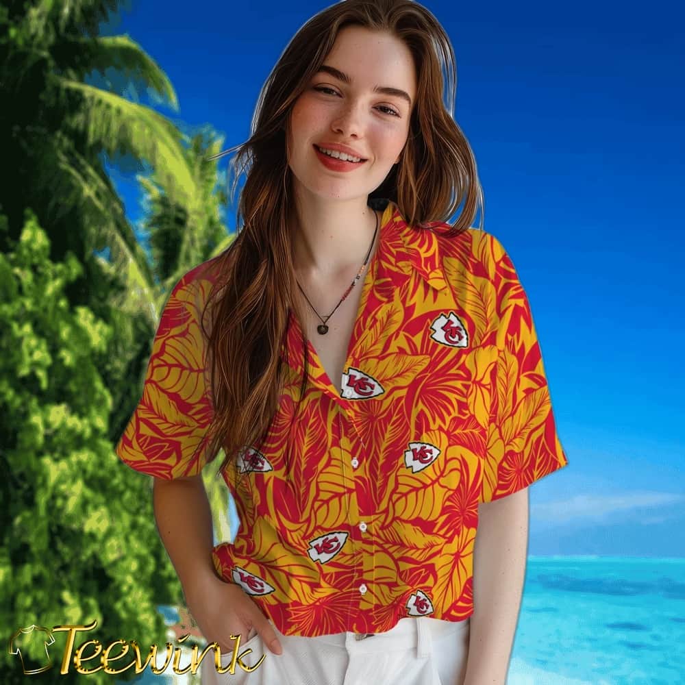 Kansas City Chiefs Hawaiian Shirt – Monstera Layer image 4 Kansas City Chiefs Hawaiian Shirt – Monstera Layer image 4