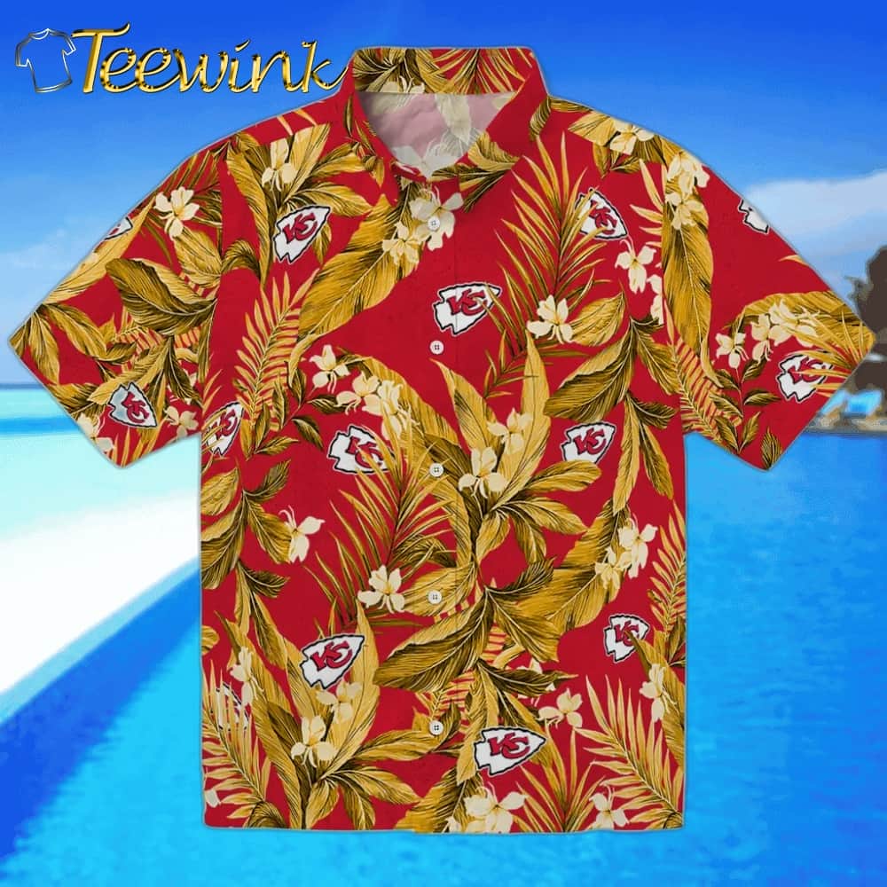 Kansas City Chiefs Hawaiian Shirt – Palm Leaves