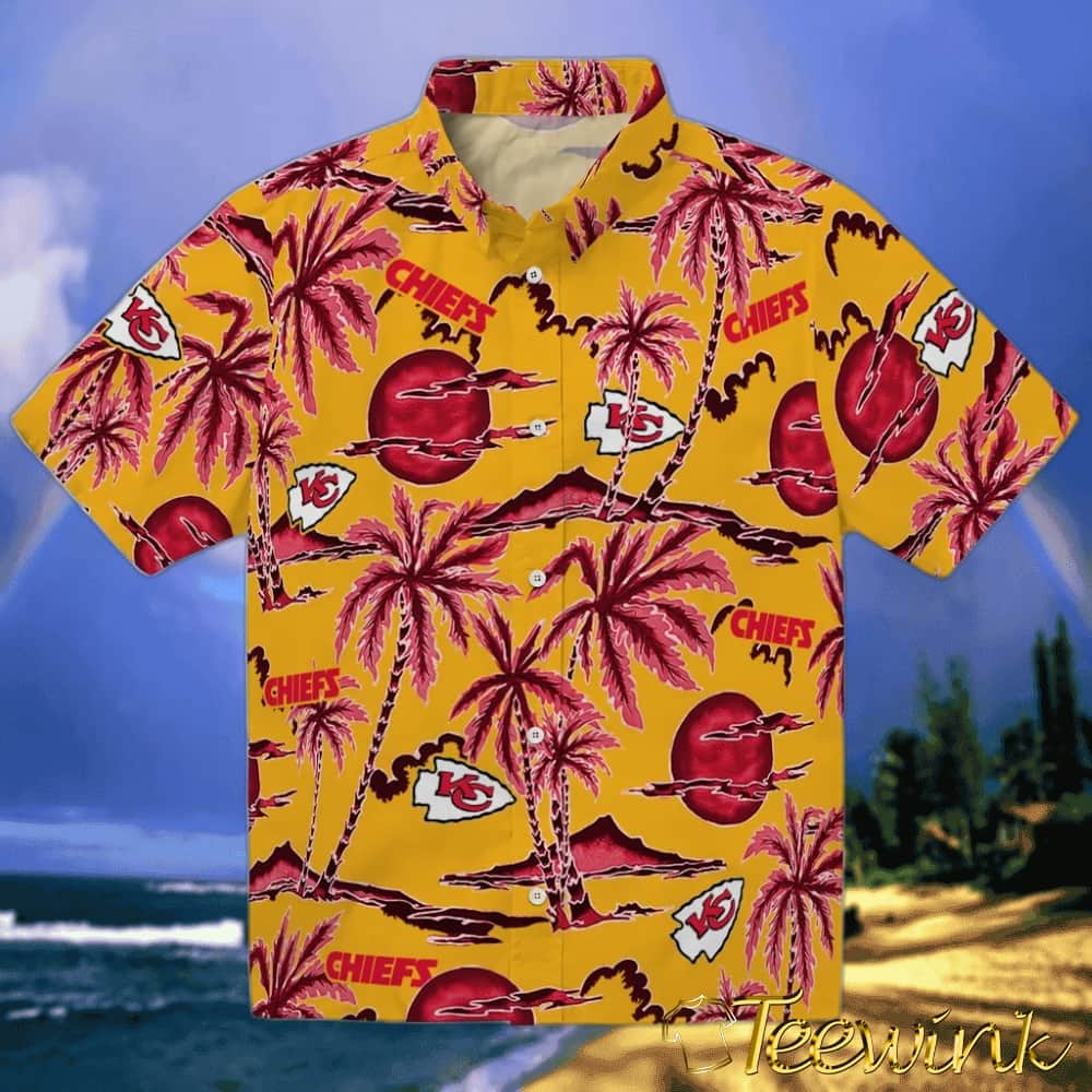 Kansas City Chiefs Hawaiian Shirt – Palm Sunset