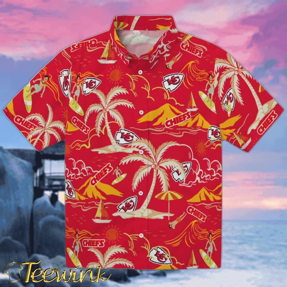 Kansas City Chiefs Hawaiian Shirt – Palm Tree Island