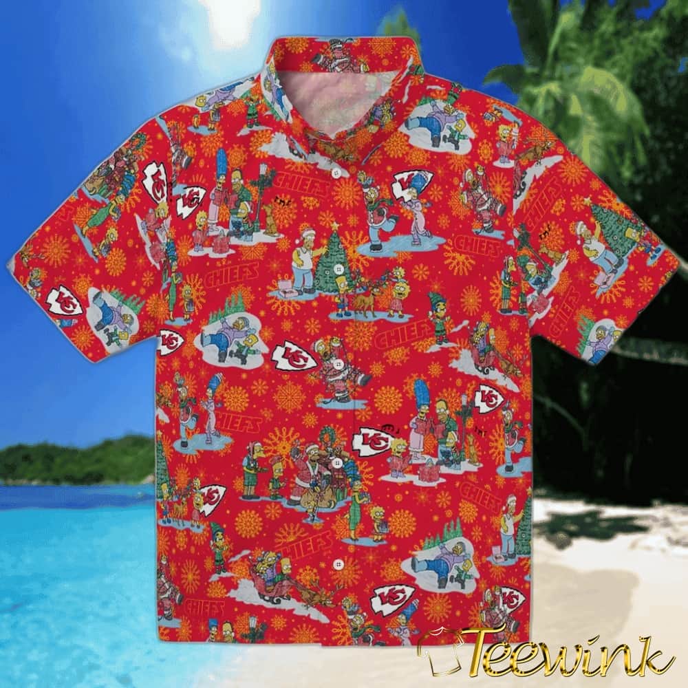 Kansas City Chiefs Hawaiian Shirt – Simpsons Christmas