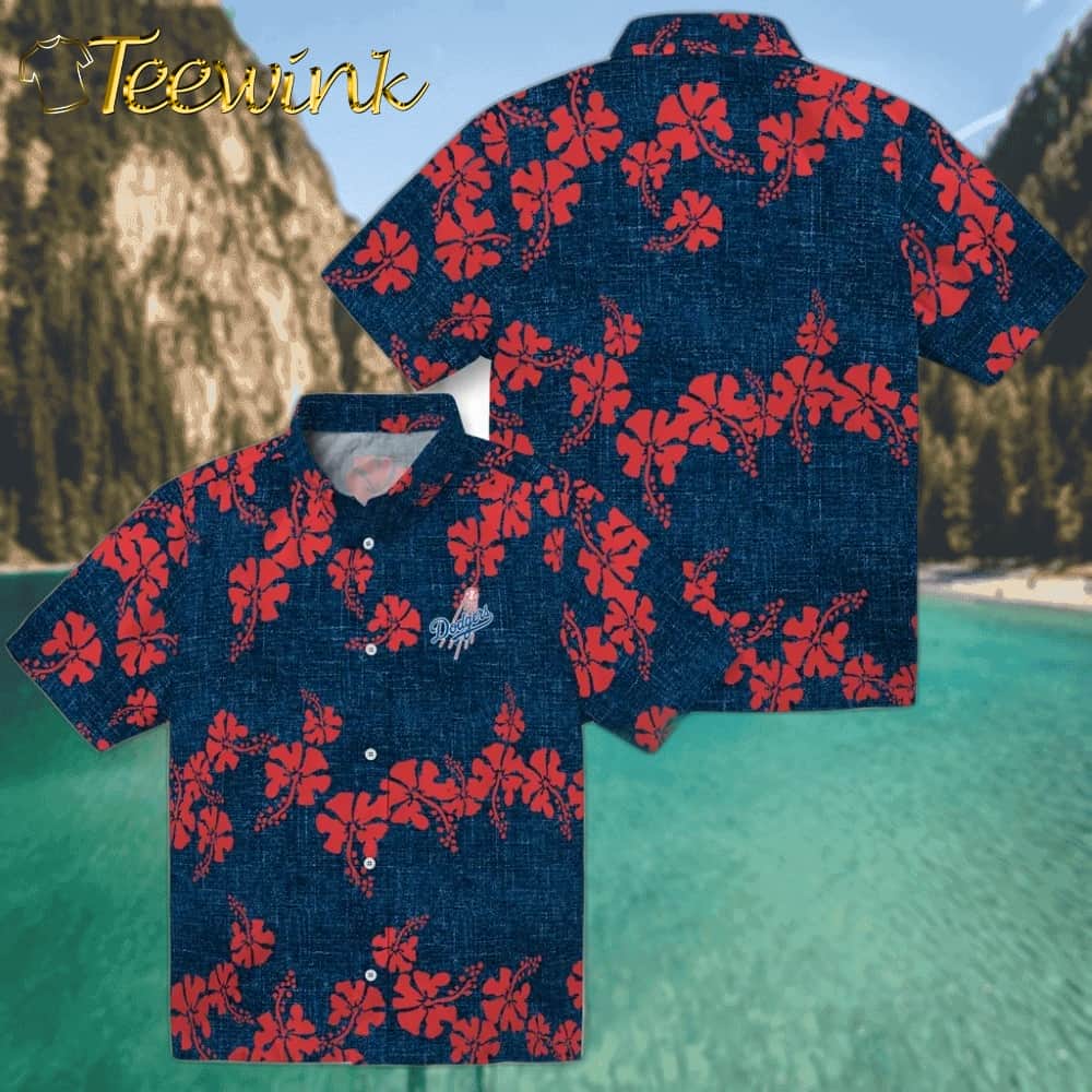 Los Angeles Dodgers Hawaiian Shirt – 50th State Flower image 3 Los Angeles Dodgers Hawaiian Shirt – 50th State Flower image 3