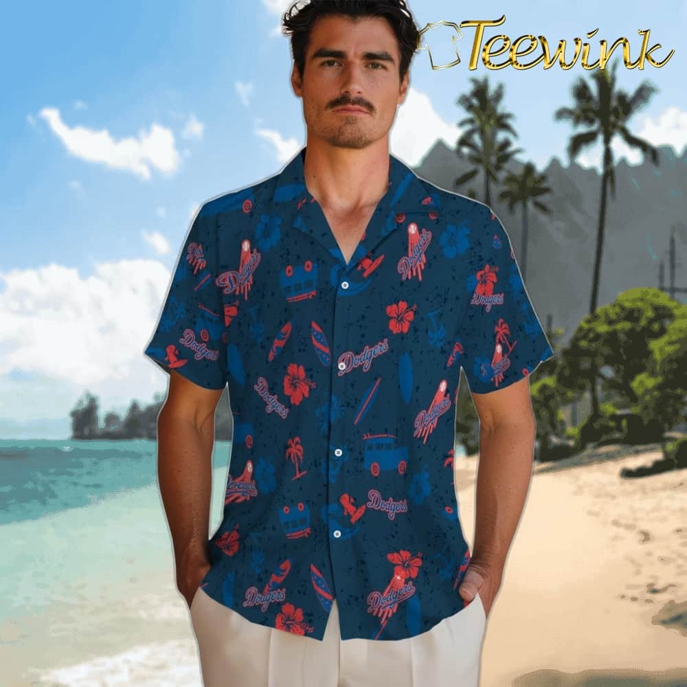 Los Angeles Dodgers Hawaiian Shirt – Beach Vibe image 2 Los Angeles Dodgers Hawaiian Shirt – Beach Vibe image 2