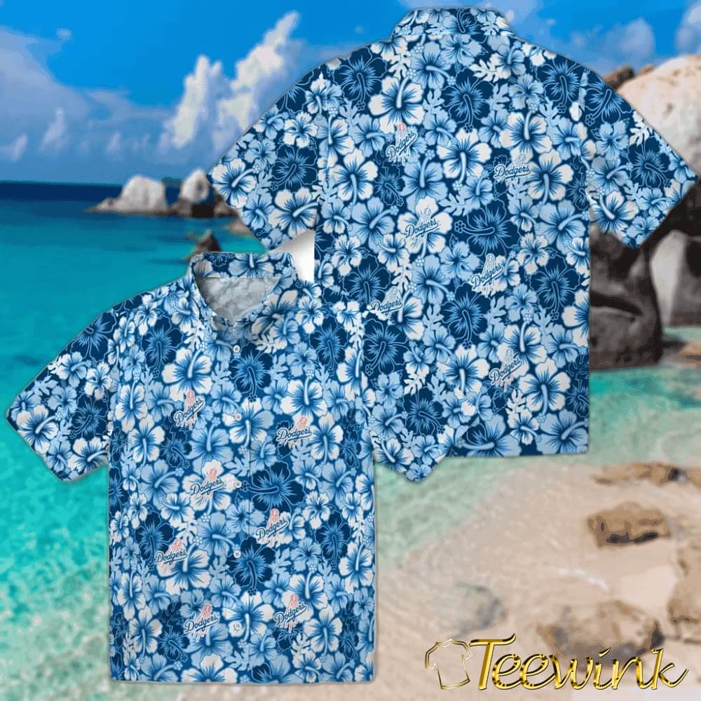 Los Angeles Dodgers Hawaiian Shirt – Hibiscus Blooms image 3 Los Angeles Dodgers Hawaiian Shirt – Hibiscus Blooms image 3