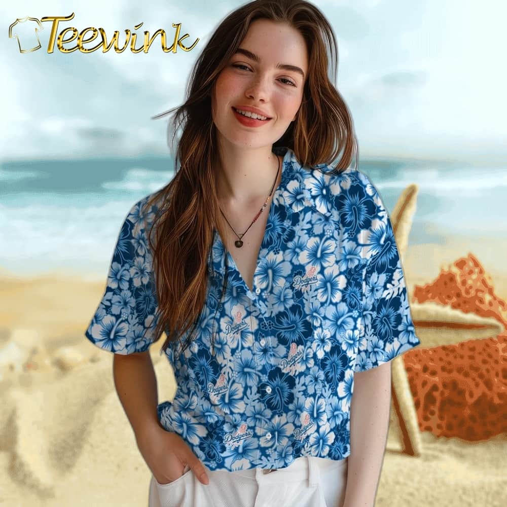 Los Angeles Dodgers Hawaiian Shirt – Hibiscus Blooms image 4 Los Angeles Dodgers Hawaiian Shirt – Hibiscus Blooms image 4