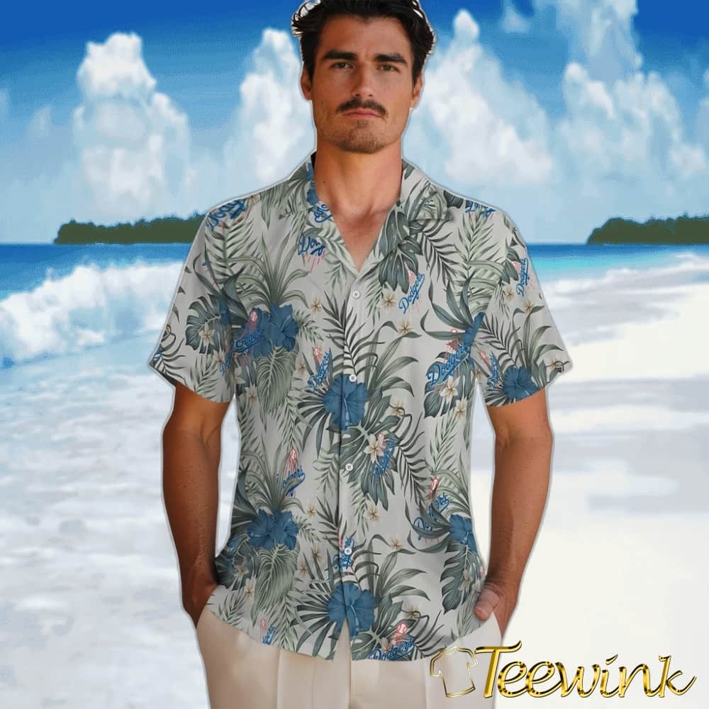 Los Angeles Dodgers Hawaiian Shirt – Hibiscus Designs image 2 Los Angeles Dodgers Hawaiian Shirt – Hibiscus Designs image 2