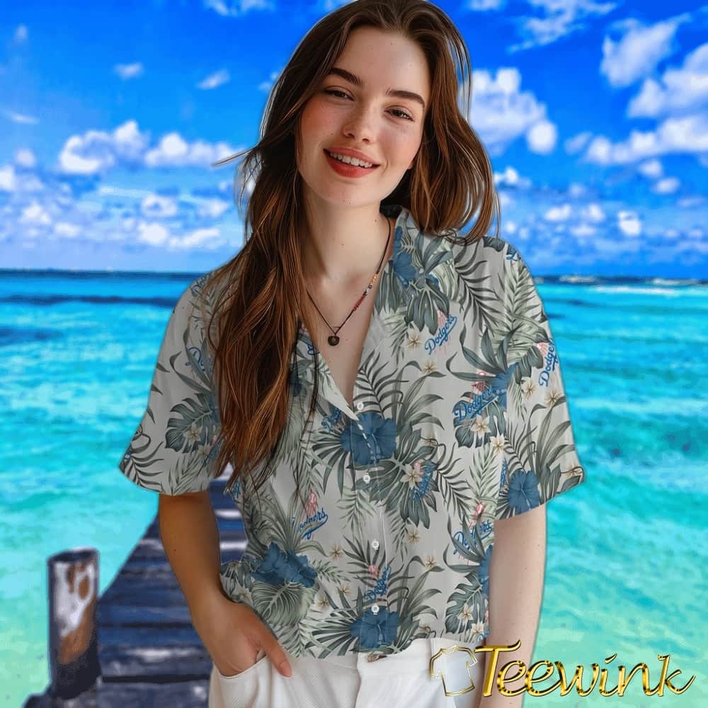 Los Angeles Dodgers Hawaiian Shirt – Hibiscus Designs image 4 Los Angeles Dodgers Hawaiian Shirt – Hibiscus Designs image 4