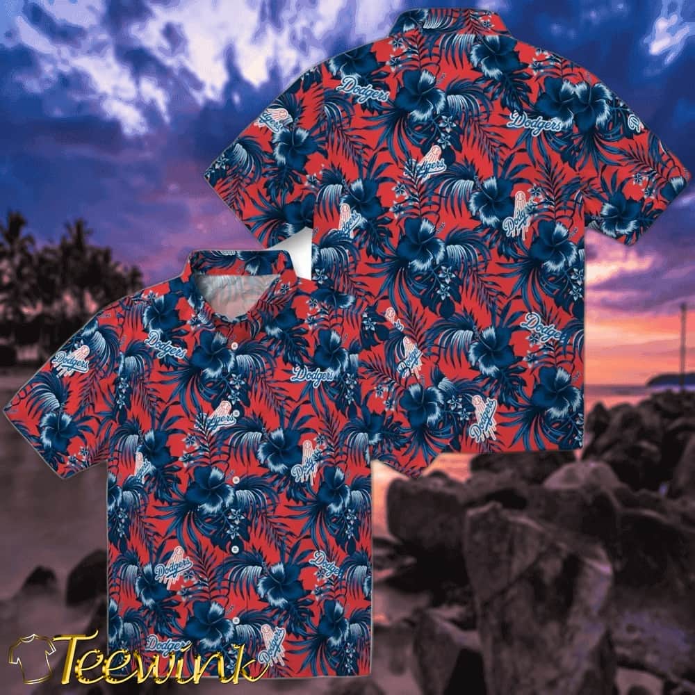 Los Angeles Dodgers Hawaiian Shirt – Hibiscus Exotic image 3 Los Angeles Dodgers Hawaiian Shirt – Hibiscus Exotic image 3