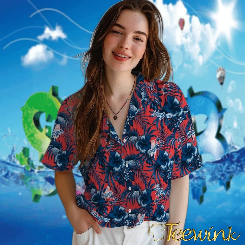 Los Angeles Dodgers Hawaiian Shirt – Hibiscus Exotic image 4 Los Angeles Dodgers Hawaiian Shirt – Hibiscus Exotic image 4
