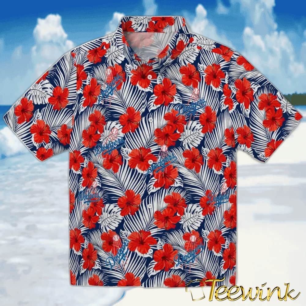 Los Angeles Dodgers Hawaiian Shirt – Hibiscus Fiesta