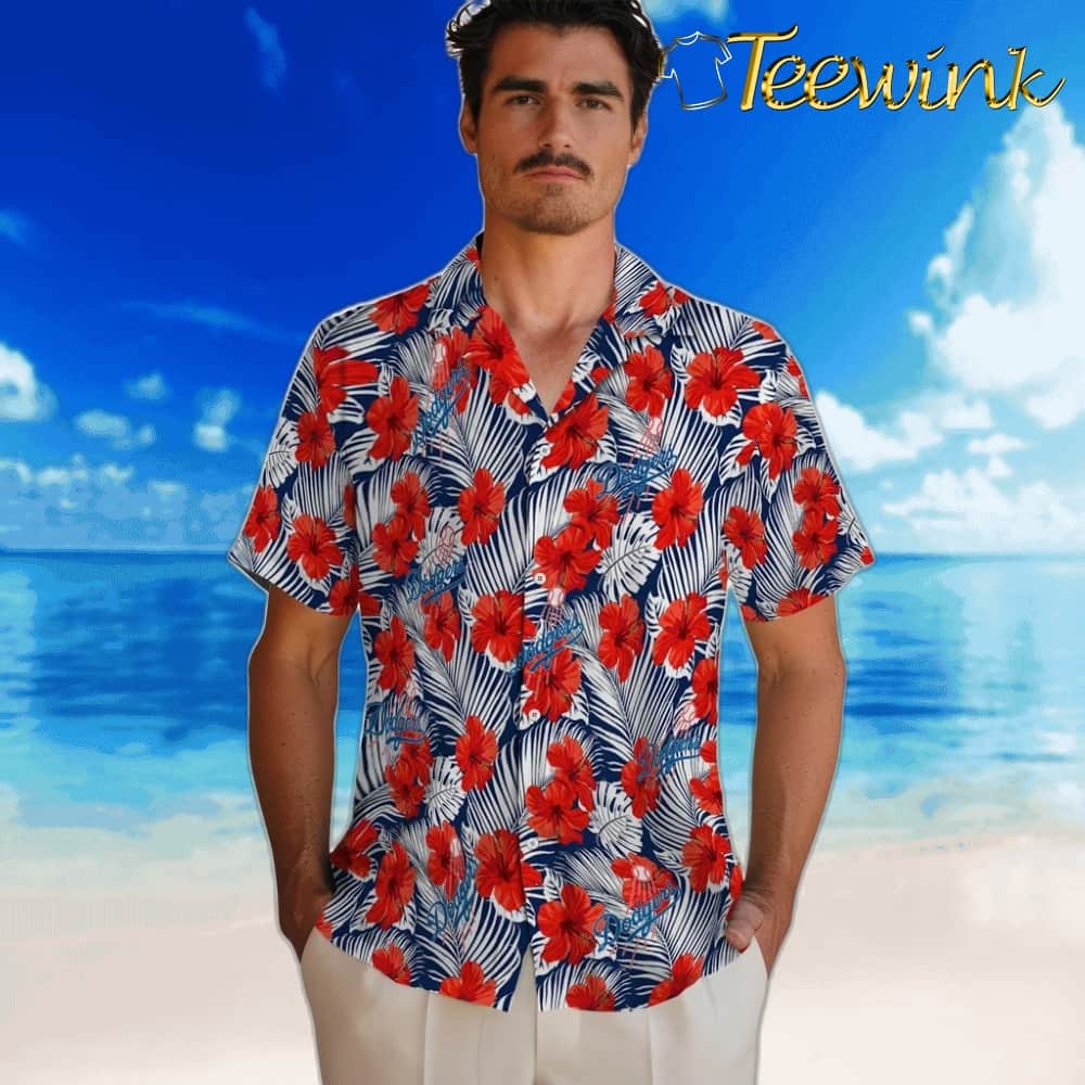 Los Angeles Dodgers Hawaiian Shirt – Hibiscus Fiesta image 2 Los Angeles Dodgers Hawaiian Shirt – Hibiscus Fiesta image 2
