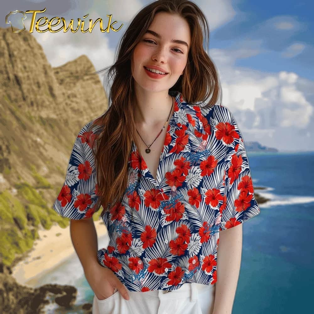 Los Angeles Dodgers Hawaiian Shirt – Hibiscus Fiesta image 4 Los Angeles Dodgers Hawaiian Shirt – Hibiscus Fiesta image 4