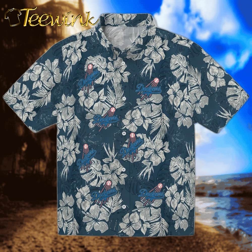 Los Angeles Dodgers Hawaiian Shirt – Hibiscus Foliage Los Angeles Dodgers Hawaiian Shirt – Hibiscus Foliage