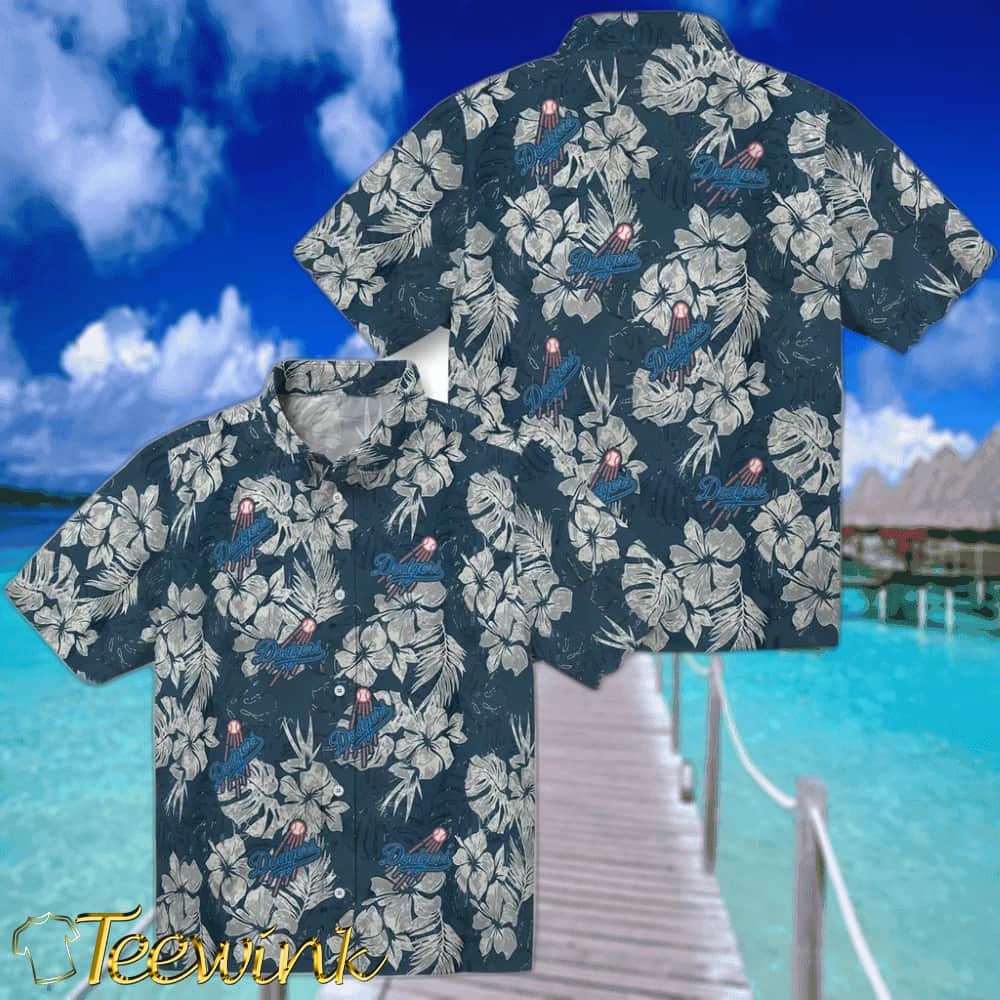 Los Angeles Dodgers Hawaiian Shirt – Hibiscus Flowers image 3 Los Angeles Dodgers Hawaiian Shirt – Hibiscus Flowers image 3