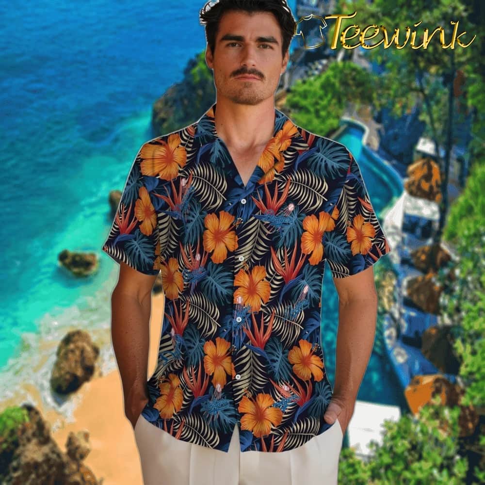 Los Angeles Dodgers Hawaiian Shirt – Hibiscus Foliage image 2 Los Angeles Dodgers Hawaiian Shirt – Hibiscus Foliage image 2