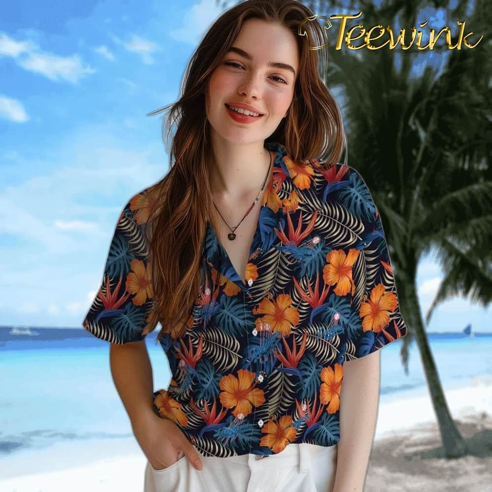 Los Angeles Dodgers Hawaiian Shirt – Hibiscus Foliage image 4 Los Angeles Dodgers Hawaiian Shirt – Hibiscus Foliage image 4