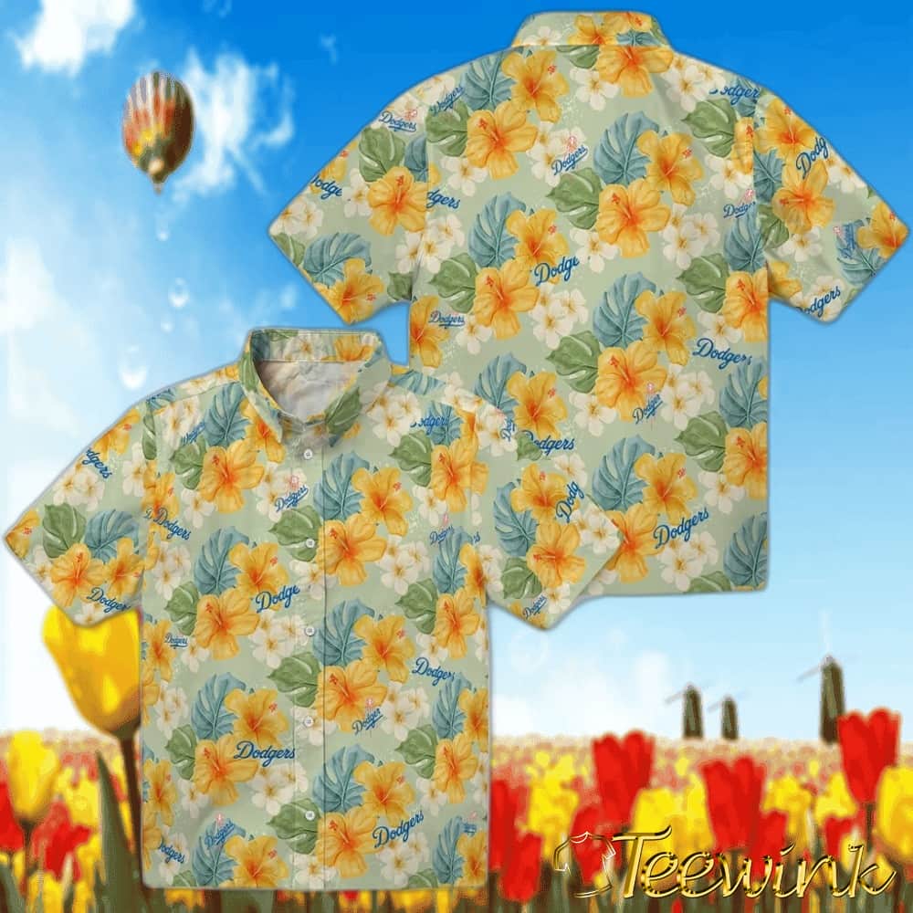 Los Angeles Dodgers Hawaiian Shirt – Hibiscus Mood image 3 Los Angeles Dodgers Hawaiian Shirt – Hibiscus Mood image 3