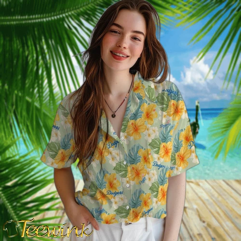 Los Angeles Dodgers Hawaiian Shirt – Hibiscus Mood image 4 Los Angeles Dodgers Hawaiian Shirt – Hibiscus Mood image 4