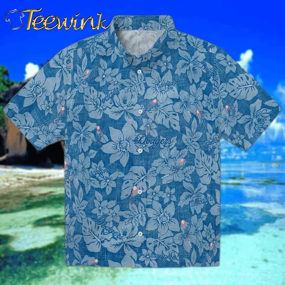 Los Angeles Dodgers Hawaiian Shirt – Hibiscus Motif Los Angeles Dodgers Hawaiian Shirt – Hibiscus Motif