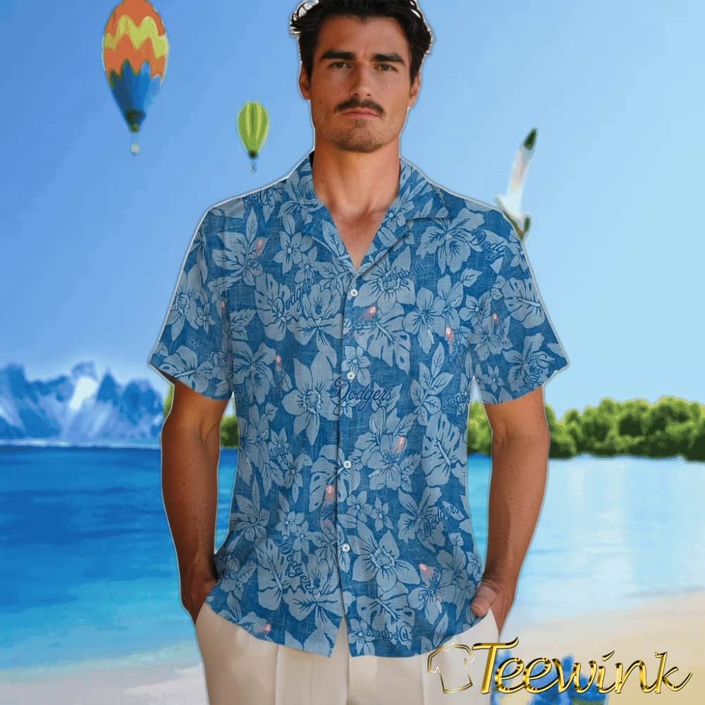 Los Angeles Dodgers Hawaiian Shirt – Hibiscus Oasis image 2 Los Angeles Dodgers Hawaiian Shirt – Hibiscus Oasis image 2