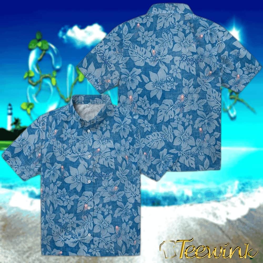 Los Angeles Dodgers Hawaiian Shirt – Hibiscus Oasis image 3 Los Angeles Dodgers Hawaiian Shirt – Hibiscus Oasis image 3