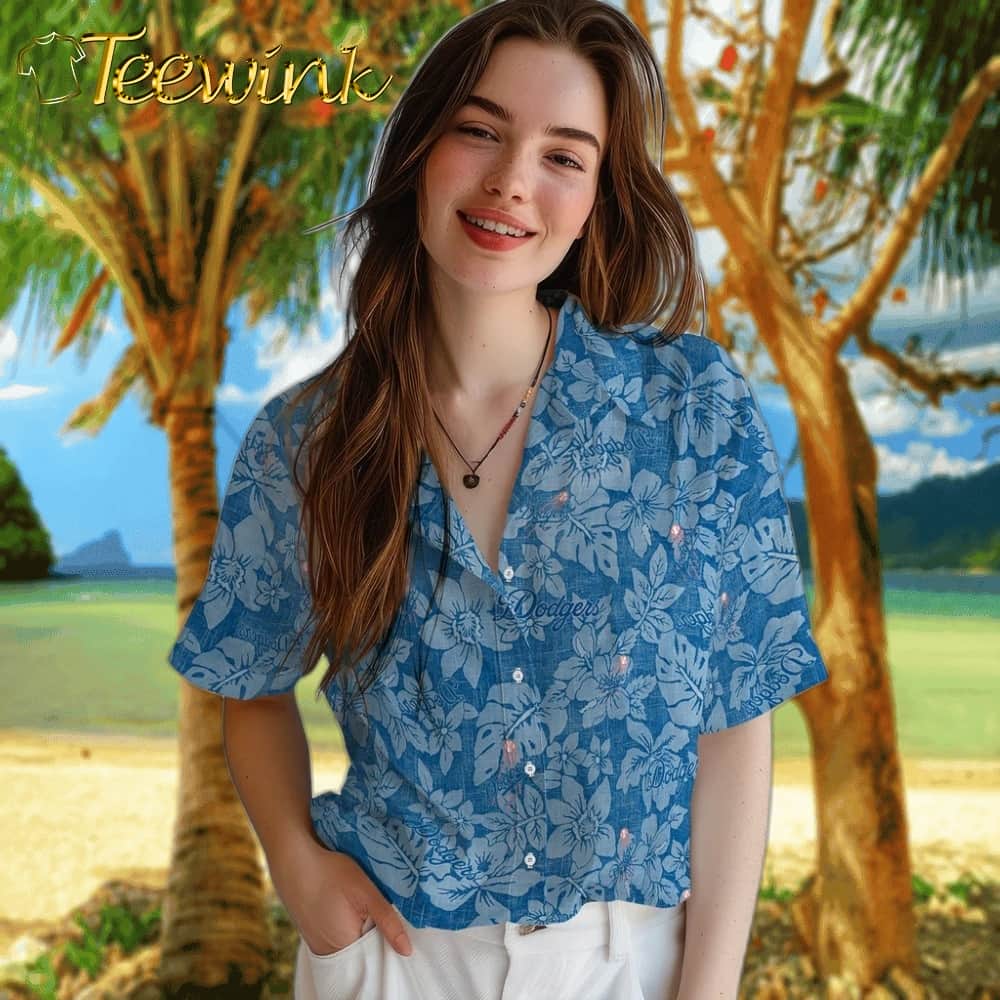 Los Angeles Dodgers Hawaiian Shirt – Hibiscus Oasis image 4 Los Angeles Dodgers Hawaiian Shirt – Hibiscus Oasis image 4
