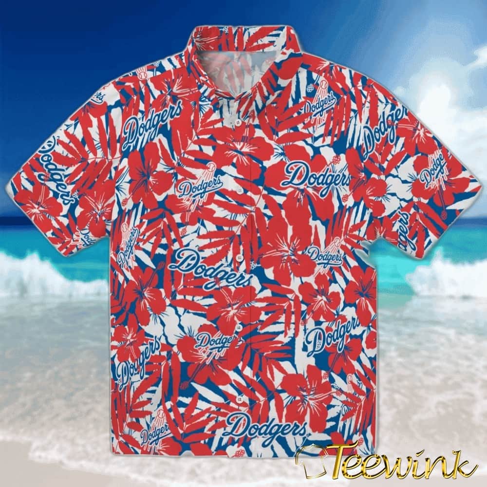 Los Angeles Dodgers Hawaiian Shirt – Hibiscus Seaside